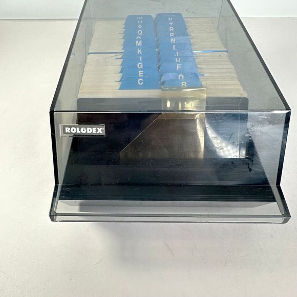 Rolodex Tray Style Covered Contact Card Organizer Vintage - Picture 2 of 9